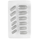 Faux-ongles paillettes argent