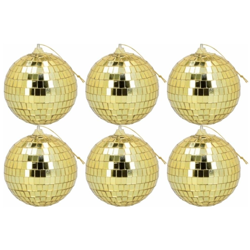 6 Boules à facettes Disco 8 cm