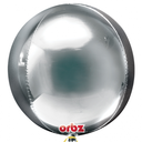 Ballon sphère métallisé argent