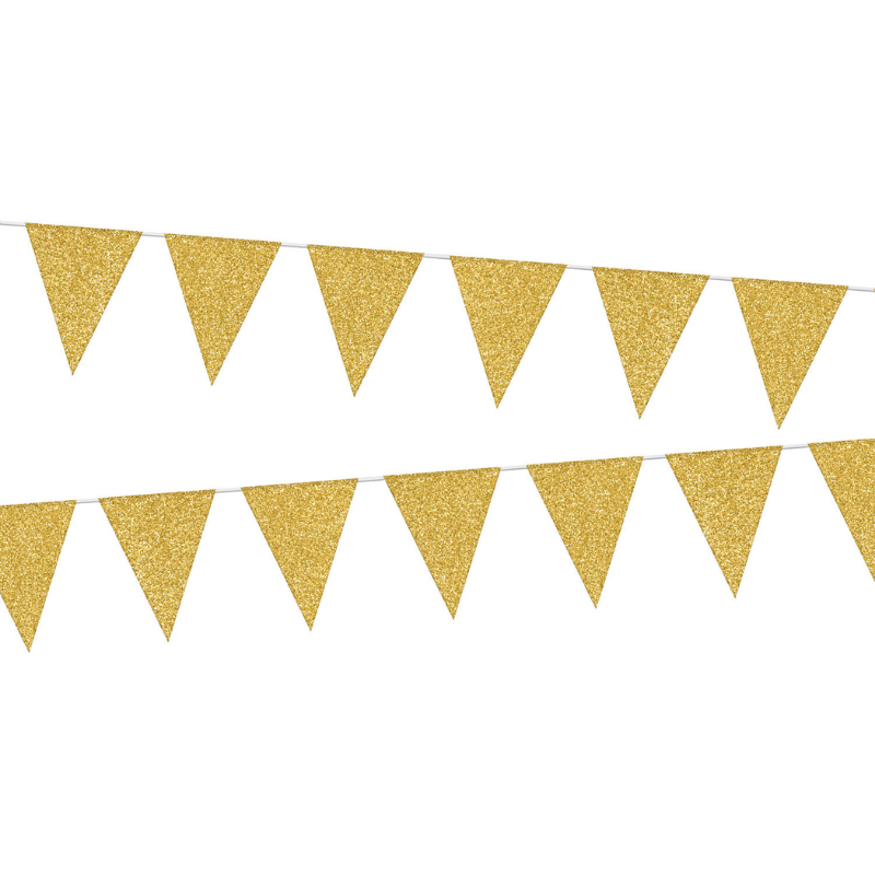Guirlande de fanions à paillettes