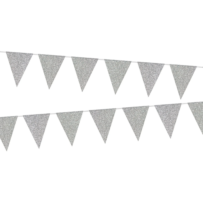 Guirlande de fanions à paillettes