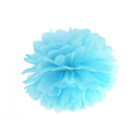 Pompon en papier bleu ciel 35 cm