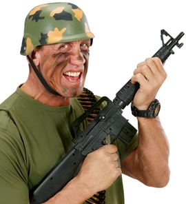 Casque militaire camouflage en plastique