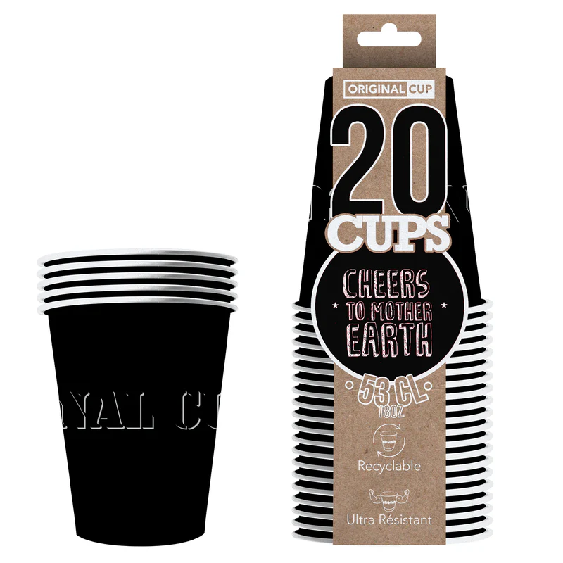 20 gobelets en carton - 53 cl