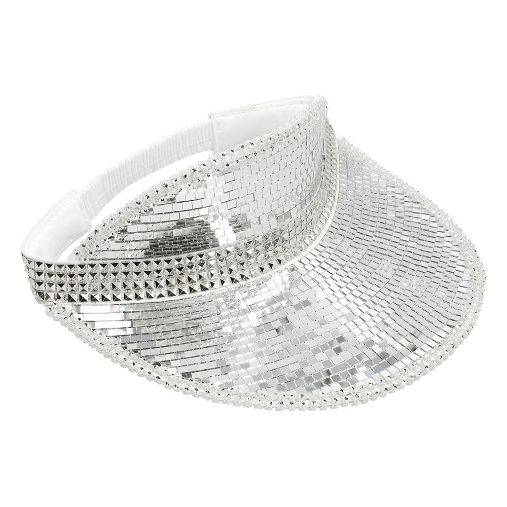 Casquette visière Disco argent