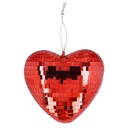 Boule Disco cœur rouge 19 cm