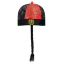Chapeau Mandarin avec natte