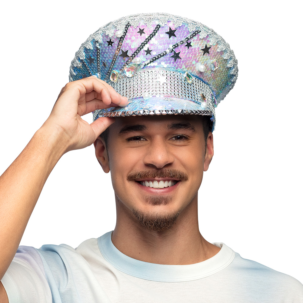 Casquette Star festival sequins et strass