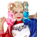 Perruque d'Harley Quinn pour femme