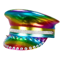 Casquette rock arc-en-ciel