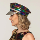 Casquette à sequins arc-en ciel-reversible 