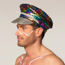 Casquette à sequins arc-en ciel-reversible 