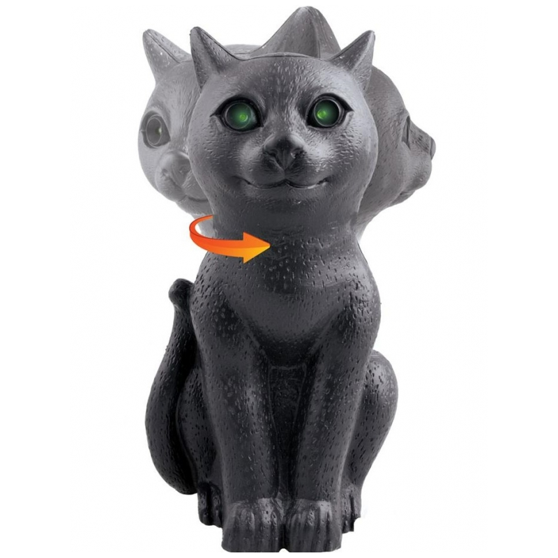 Chat Azrael Noir 30 cm avec Son et Mouvement