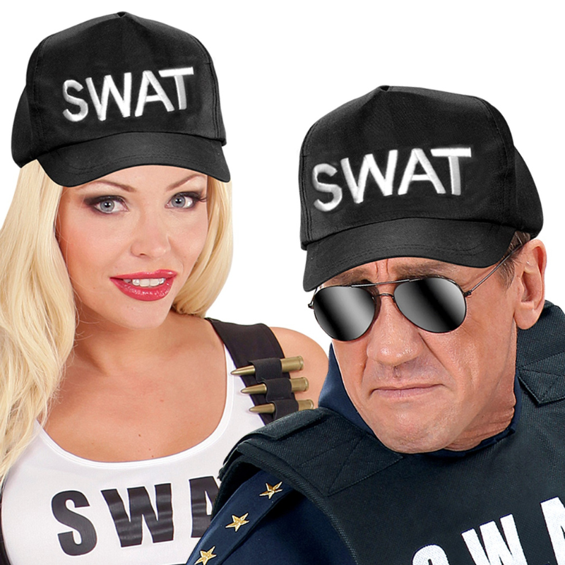 Casquette noire de police "SWAT"