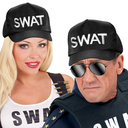 Casquette noire de police "SWAT"