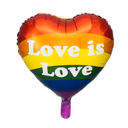 Ballon Alu Coeur Arc en Ciel "Love is Love" 35 cm