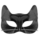 Masque de chat noir en satin