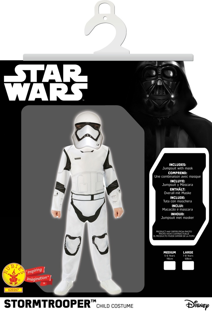 Déguisement classic Stormtrooper pour garçon - Star Wars™ 5-6 ANS
