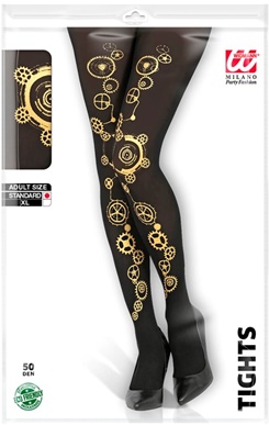 Collant Steampunk noir et or