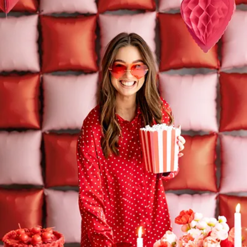 6 Boîtes à Popcorn rouge et rose