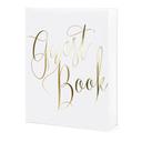 Livre d'or "Guest Book" blanc et or
