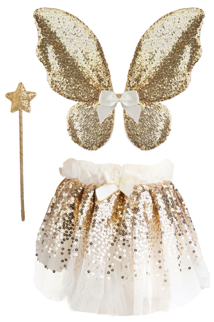 Set Papillon sequin doré