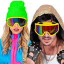 Lunettes de ski 80's fluo