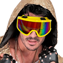Lunettes de ski 80's fluo
