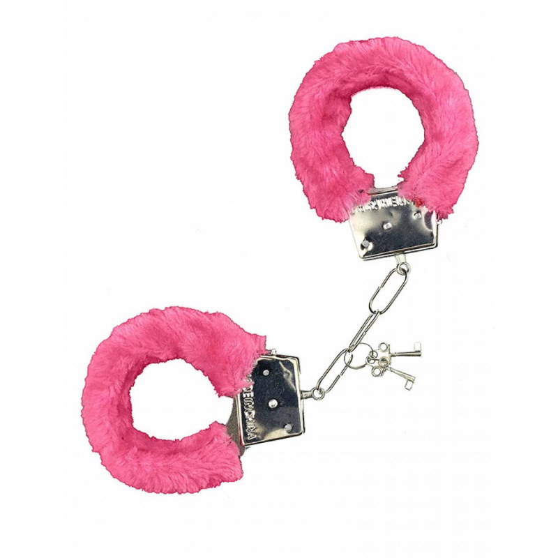Menottes peluche rose