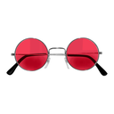 Lunettes rondes rouges 70's