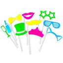 Kit photobooth UV Fluo, lot de 10