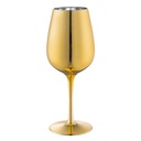 Verre à vin métallisé or 450 ml
