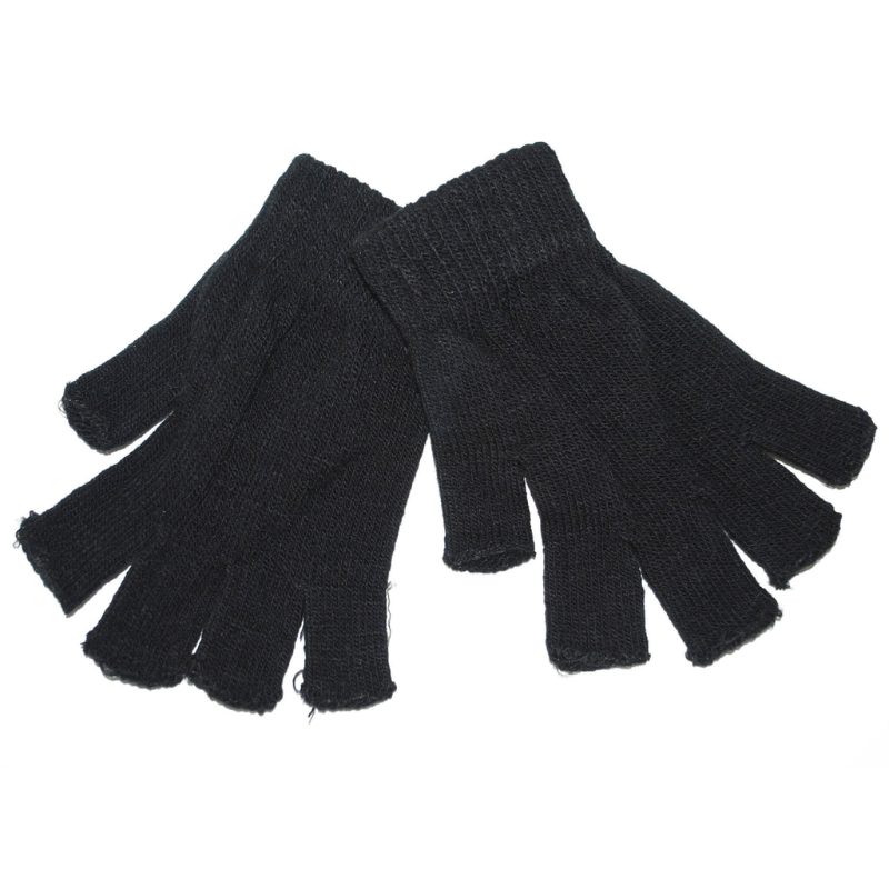 Mitaines noires courtes