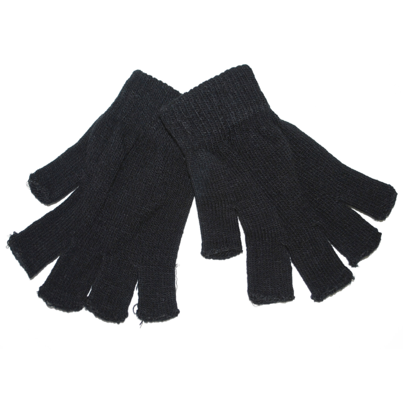 Mitaines noires courtes