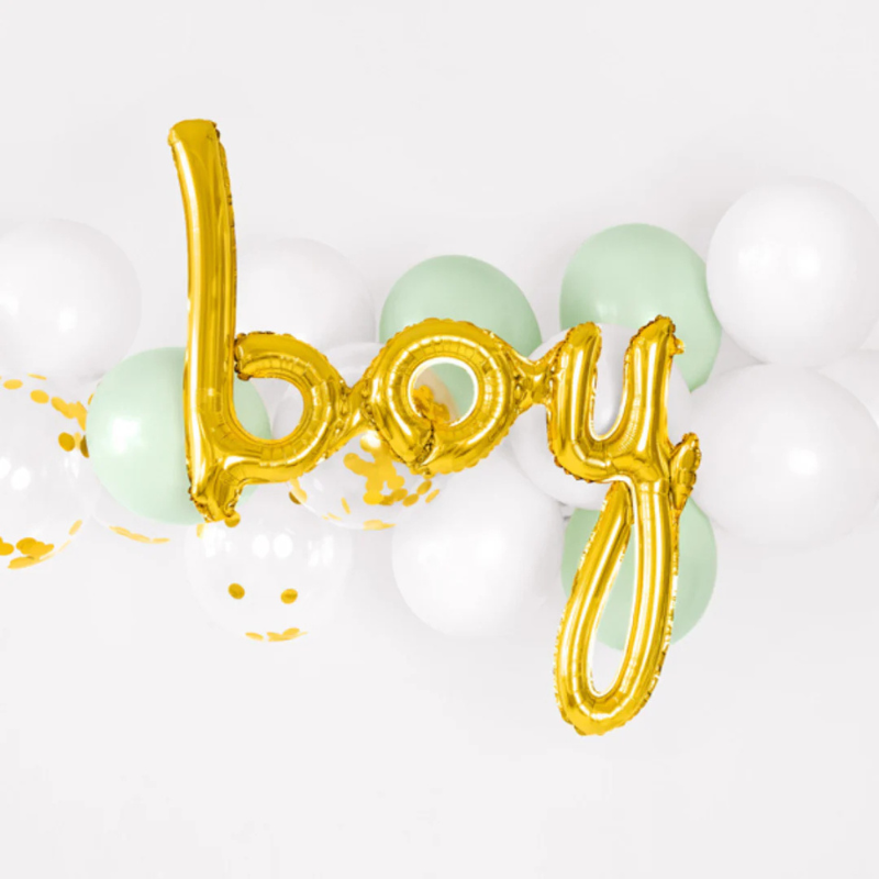 Ballon "Boy" doré 63 x 74 cm