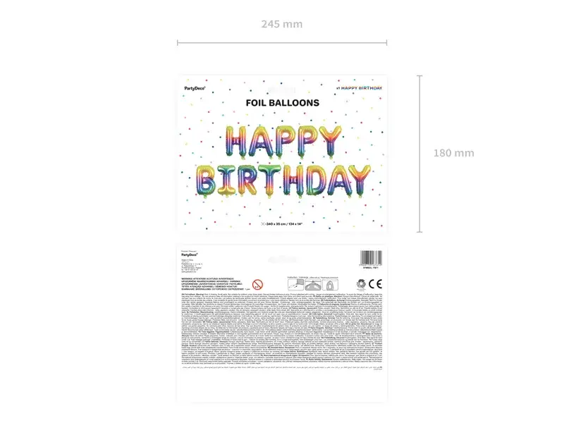 Guirlande ballon Happy Birthday Rainbow