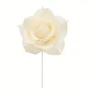 Rose sur tige couleur ivoire 5 cm
