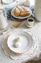 Sets de table avec Ornement doré, blanc, Ø 35,5 cm