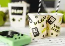 Gobelets Gamer, 220 ml, mélange de couleurs (1 pqt. / 6 pc.)