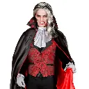 Gilet sans manche motifs Jacquard bordeaux pour vampire