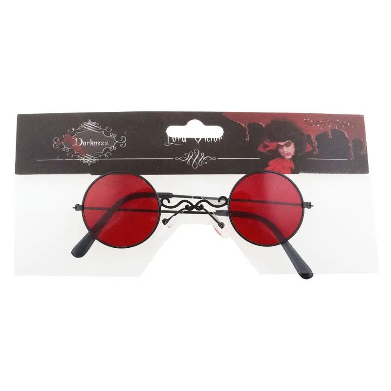 Lunettes rouges style vampire pour Halloween