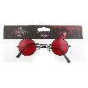 Lunettes rouges style vampire pour Halloween