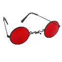 Lunettes rouges rondes style gothique