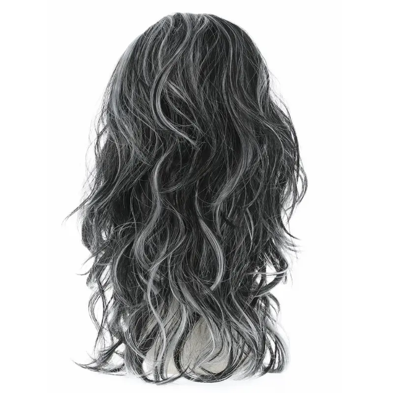 Perruque vampire gothique noire et grise