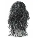 Perruque vampire gothique noire et grise