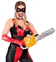 Tronçonneuse en plastique ensanglantée Harley Quinn