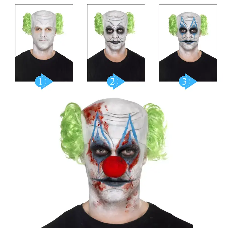 Maquillage clown horrifique étape par étape