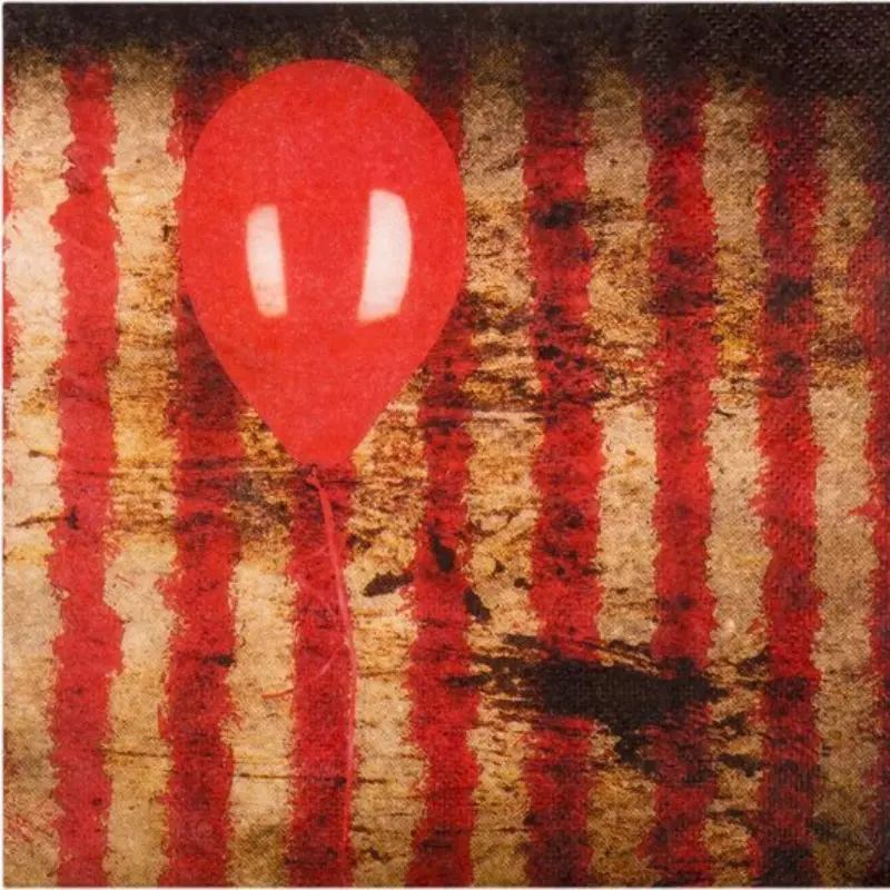 Serviettes de table ballon rouge de Pennywise