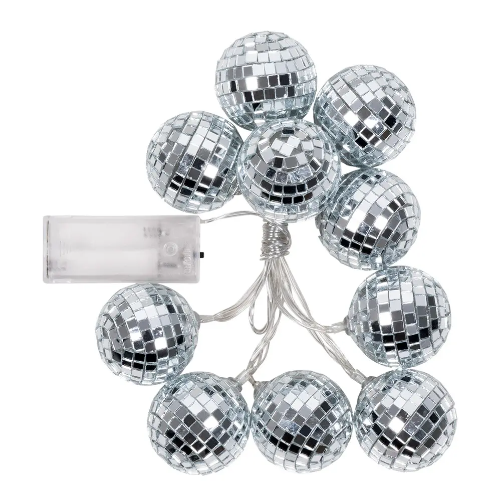 Guirlande boules disco lumineuses