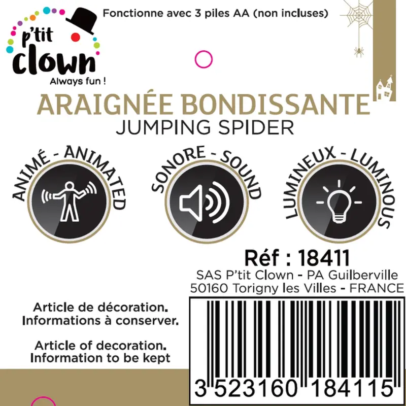 Araignée bondissante pour Halloween
